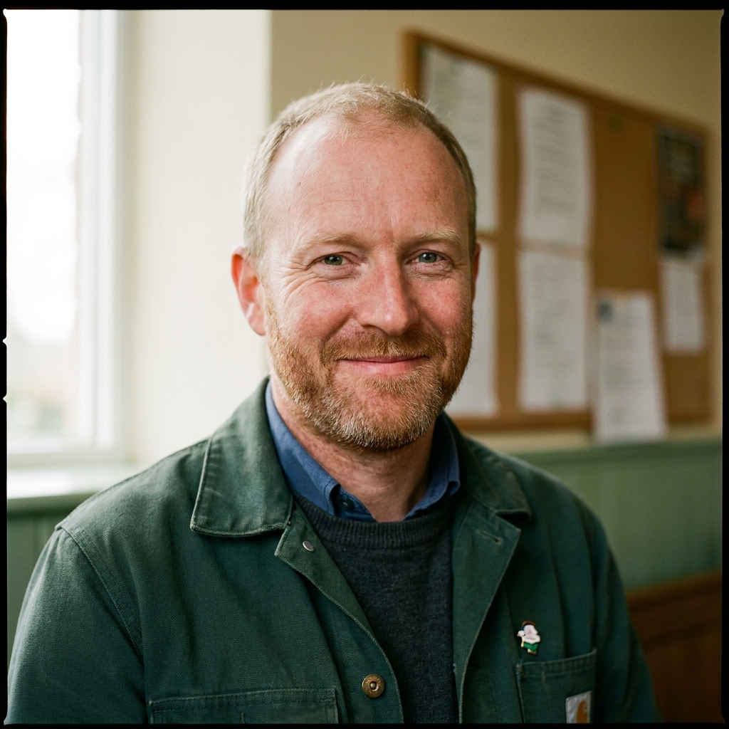 Portrait of Br. Crispin, hospitality master.