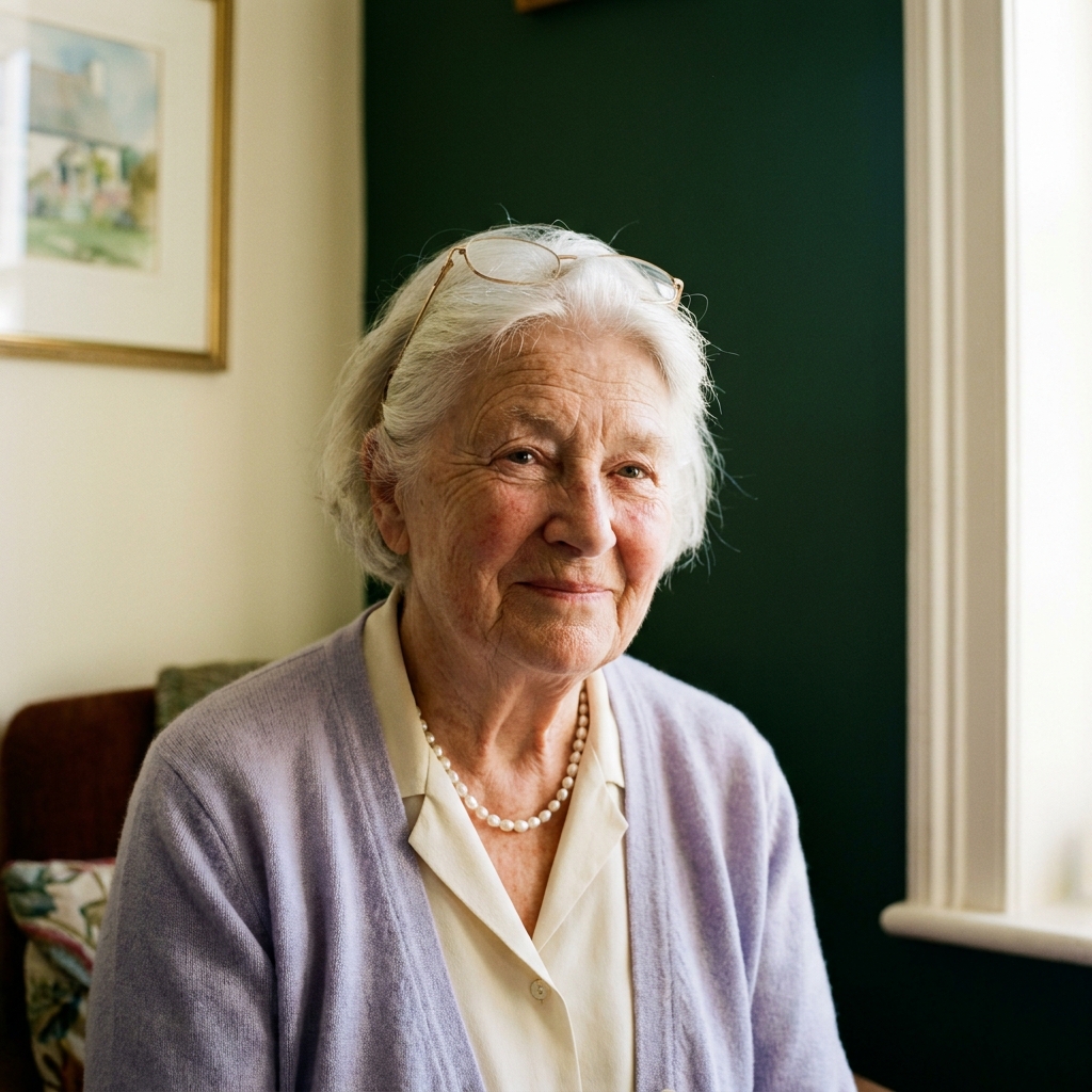 Portrait of Margaret, a Sunday Doors befriending recipient.
