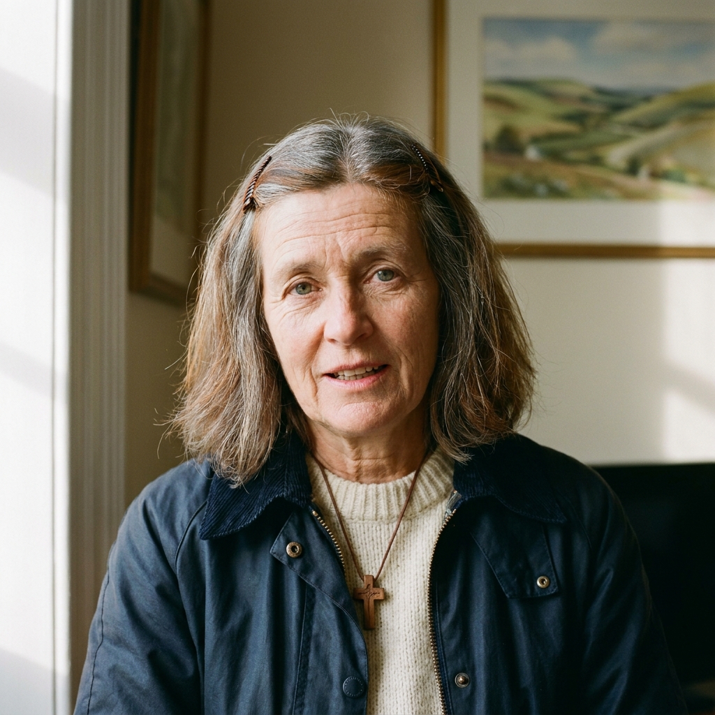 Portrait of Ruth, an oblate in her sixties.